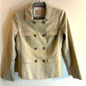 BANANA REPUBLIC Sz 10 Double Breasted Blazer Lined Shoulder Pads Classic Minimal